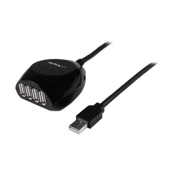 USB 2.0ケーブル/15m/Type-A - 4x Type-A/アクティブ延長/4ポートハブ/オス - 4x メス USB2EXT4P15M 1本