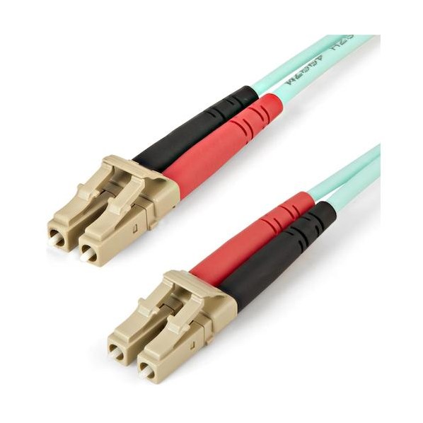 光ファイバーケーブル/5m/OM4準拠/50/125/LC-LC/LSZH/アクア/光配線 マルチモード光パッチコード 450FBLCLC5 1本