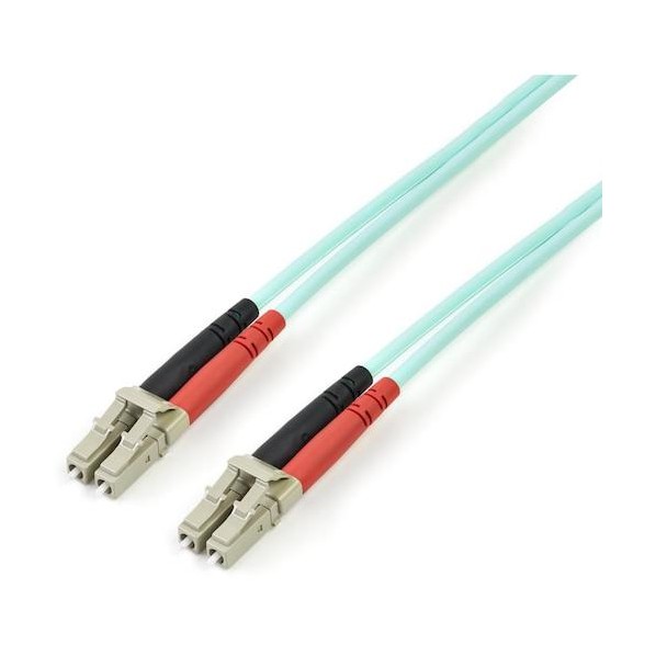 光ファイバーケーブル/3m/OM4準拠/50/125/LC-LC/LSZH/アクア/光配線 マルチモード光パッチコード 450FBLCLC3 1本
