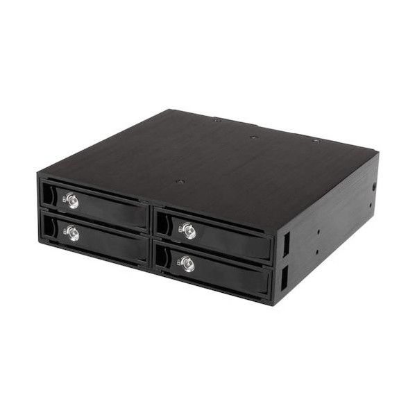 HDD/SSD増設仕合わせ/4x 2.5inSATA/SAS運転相応うリムーバブルケース/5inベイ内蔵印字機 SATSASBP425 1個