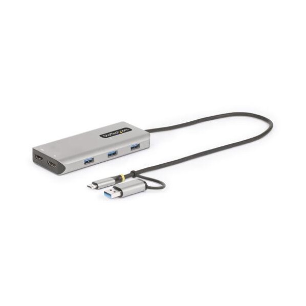 USB-Cハブ/USB-C＋A接続/2画面/4K30Hz＋1080p 60Hz HDMI/3x USBハブ/Type-C 167B-USBC-MULTIPORT 1個