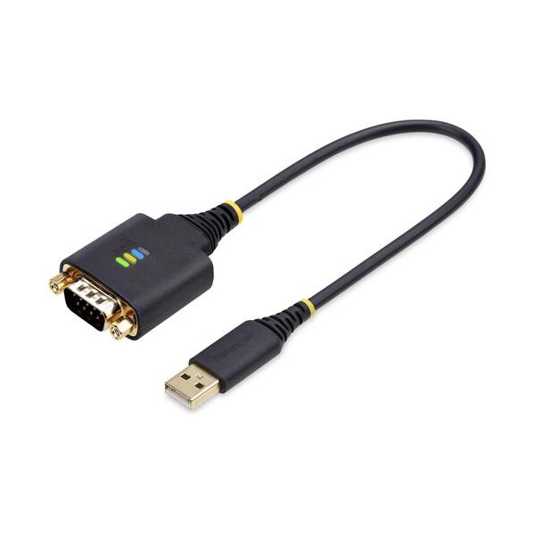 USB - RS232Cシリアル変換ケーブル/ストレート/30cm/1ポート/オス･オス/ESD保護/DB9コンバーター 1P1FFC-USB-SERIAL