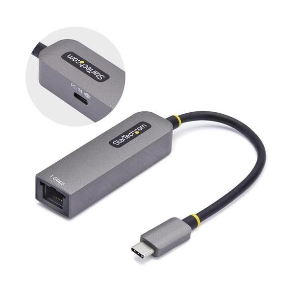 USB有線LANアダプター/USB-C/1G/100W PD/Thunderbolt互換/Windows & Mac スペースグレー 1GPD3-USB-C-ETHERNET