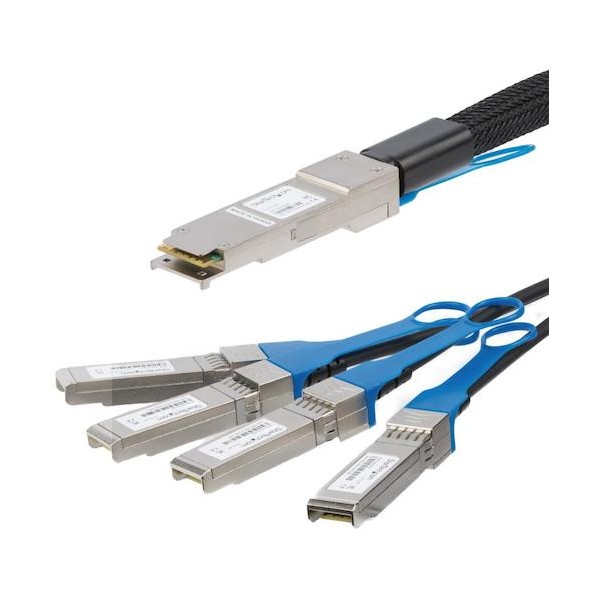 DAC Twinaxブレークアウトケーブル/1m/MSA対応アンコード/40Gbps/銅線ダイレクトアタッチケーブル QSFP4SFPPC1M 1本