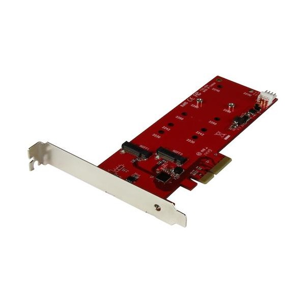 PCI Expressカード/x4/ 2x SATA 3.0 M.2/2ポートSATAコントローラーカード/NGFF PEX2M2 1個