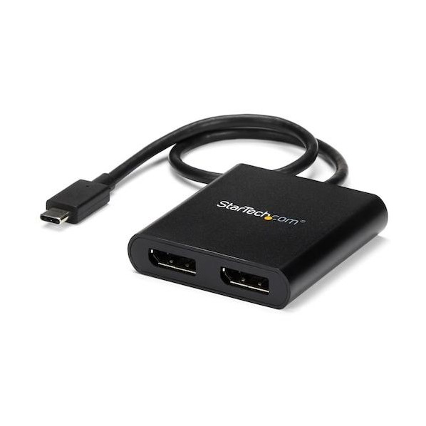 ディスプレイアダプター/USB-C - 2x DisplayPort 1.2/4K30Hz/30cmケーブル/MSTハブ MSTCDP122DP 1個