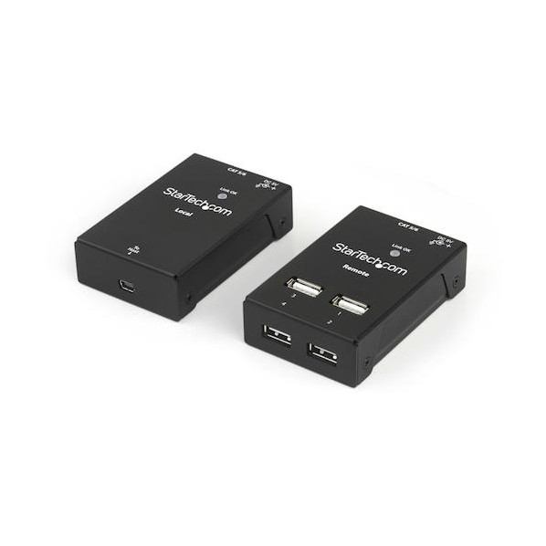 STARTEC.COM社 USBエクステンダー/4ポート/USB 2.0/40m(Cat5)50m(Cat6)/LANケーブル使用/延長器 USB2004EXTV 1個