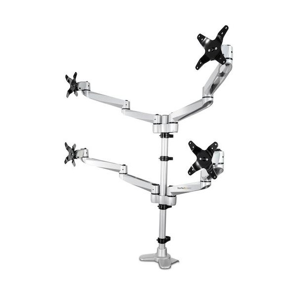 モニターアーム/上下左右4画面/最大30インチ/耐荷重11.2kg(各液晶)/多関節/PC ディスプレイアーム ARMQUADPS 1台