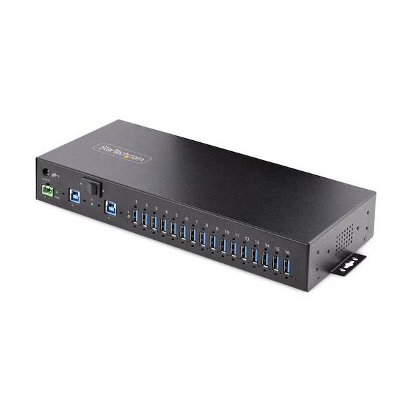 USBこしき/USB 3.0繋ぎ合わせる/16界面/実業用金属元素筐体/ESD気泡管水準器4保護すること役立つこと/DIN･壁面相応う/パソコン2台うつり変わり 5G16AINDS-USB-A-HUB 1個