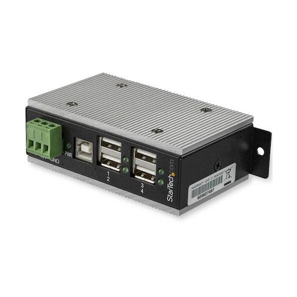USBこしき/USB 2.0繋ぎ合わせる/4界面/工業用金属元素筐体/ESD保護すること/350Wサルゼ保護すること/DIN線路･壁面築き上げる相応う HB20A4AME 1個