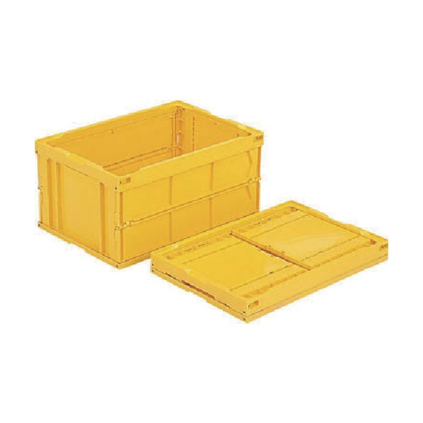 ※法人専用品※サンコー 折りたたみコンテナー 557150 オリコン40BーB 黄 557150YE00 1点