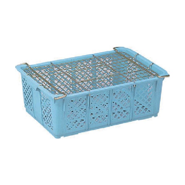 ※法人専用品※サンコー 鳥篭 109100 金網フタ(標準型)セット 青 109100BL02 1点