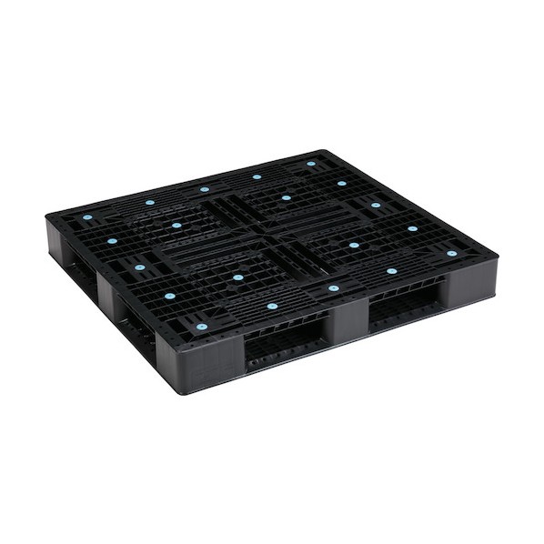 ※法人専用品※サンコー リサイクルプラスチックパレット D4-1112-2再生ブラック 813008 81300800BKRCP 1点