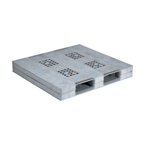 ※法人専用品※サンコー プラスチックパレット 814435 D-1212HGライトグレー SK-D-1212HG-GLL 1点|DIY FACTORY ONLINE SHOP