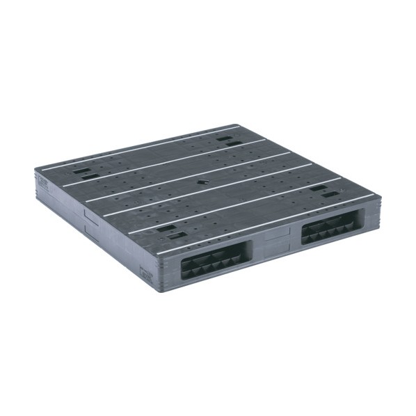 ※法人専用品※サンコー プラスチックパレット 840016 LX-1111R2-2黒 SK-LX-1111R2-2-BK 1点