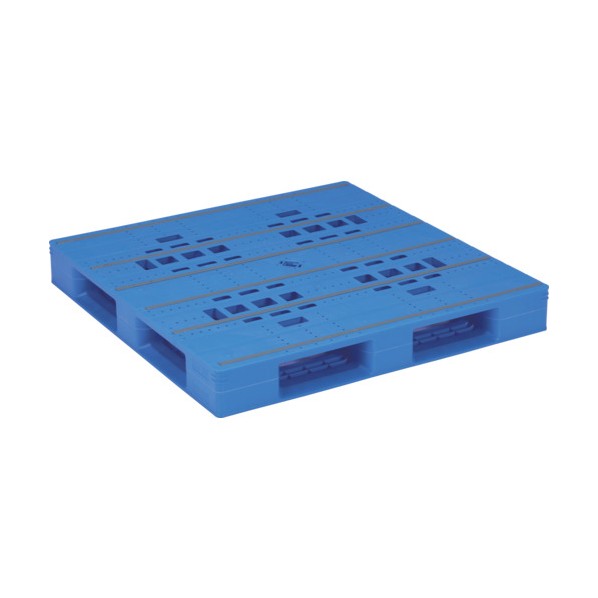 ※法人専用品※サンコー プラスチックパレット 840084 LX-1212D4 ブルー SK-LX-1212D4-BL 1点