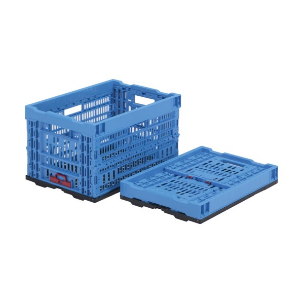 ※法人専用品※サンコー 折りたたみコンテナー 555660 オリコンP48A青/黒 SKO-P48A-BL/BK 1点｜DIY FACTORY ONLINE SHOP