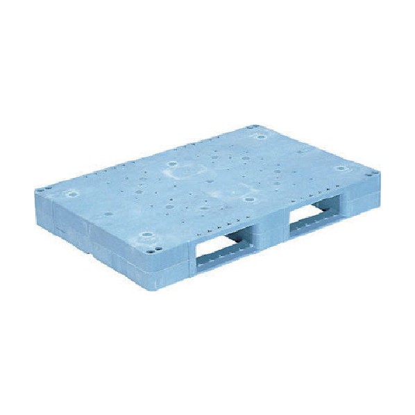 ※法人専用品※サンコー プラスチックパレット 808805 D2ー812F(突起無し) 青 D2-812F 1点