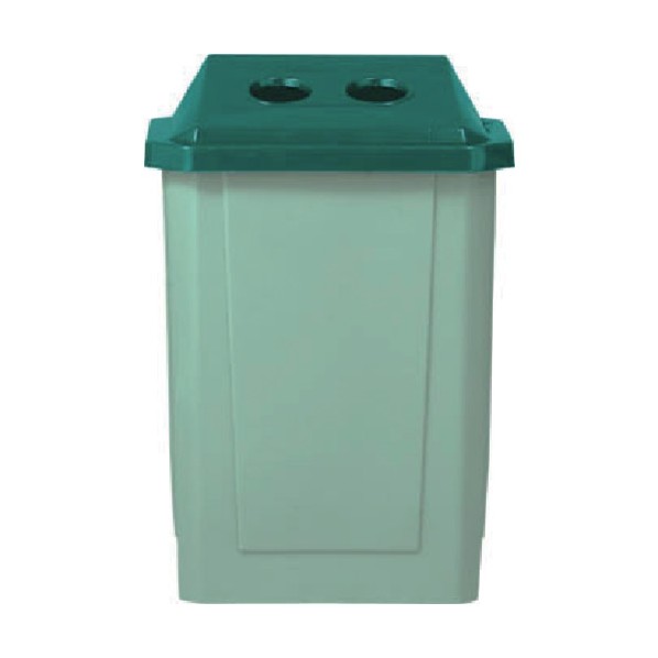 ※法人専用品※サンコー 分別用ダストボックス 610000 サンクリーンボックス2型B-4(空缶フタ) 緑 SK2B-4 1点