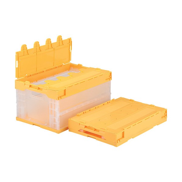 ※法人専用品※サンコー フタ一体型折りたたみコンテナー 553150 サンクレットオリコンL41B-B SKSO-L41B-B-TMYE 1点