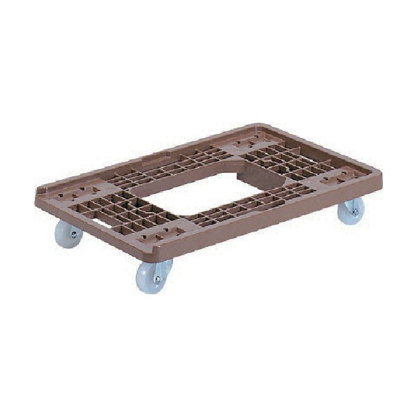 ※法人専用品※サンコー 折りたたみコンテナー用台車 802503 サンキャリーPFブラウン SK802503-01 1点