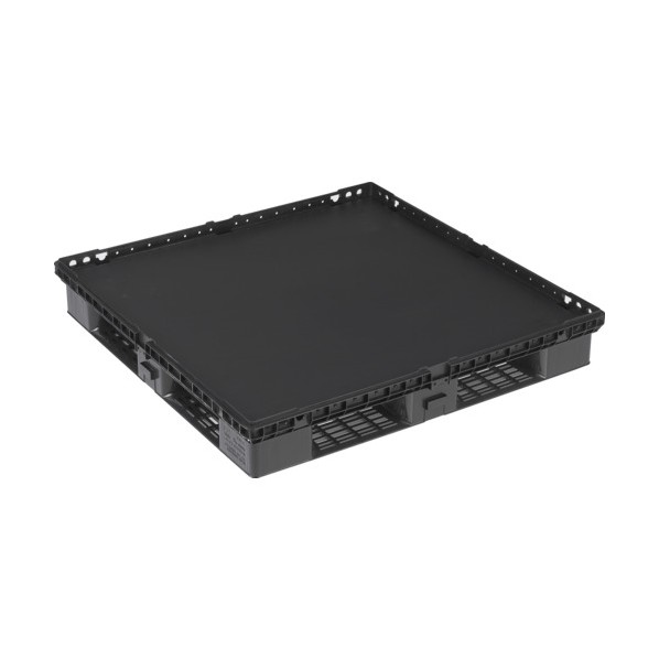 ※法人専用品※サンコー キャスター付パレット 898001 D4-1111-Mブラック SK-898001-BK 1点