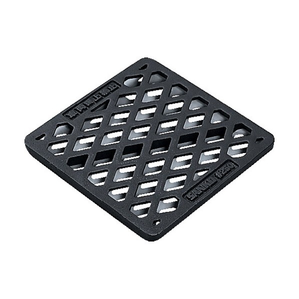※法人専用品※サンコー 集水マス用#250鋳鉄格子フタ 919353 ブラック SK919353 1点