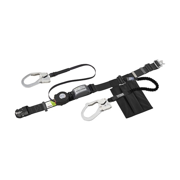 胴ベルト型ロック付き巻取式 ダブル ワンタッチバックル仕様 REELOCK S2NEO + EXJ補助ロープ グリーン ベルト:グリーン OT-SLN505-WEB-GR 1本|DIY FACTORY ONLINE SHOP