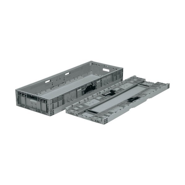 ※法人専用品※サンコー TP規格折りたたみコンテナ 556710 TPOー4122 ライトグレー SK556710 1点