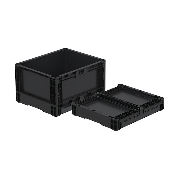 ※法人専用品※サンコー 導電折りたたみ容れもの 561920 オリコンEP58B（導電）黒いこと 58L 黒いこと 56192000BK901 1個