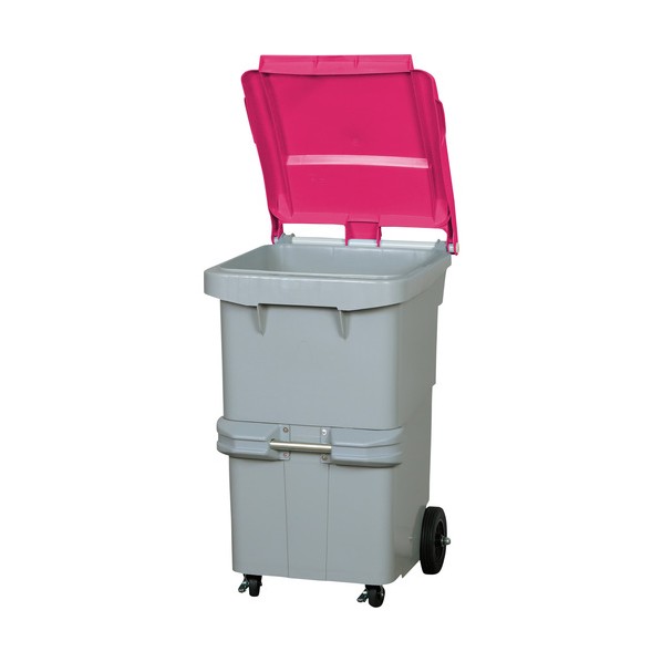 ※法人専用品※サンコー 紙くずかご SCB200 620000 200L 薄墨色/赤いこと 底部水抜き栓付 200L 薄墨色/赤いこと 62000001GLRES 1個