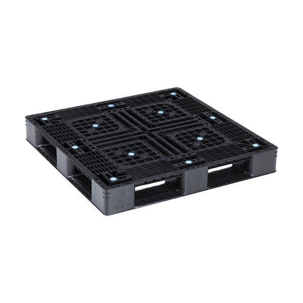 ※法人専用品※サンコー リサイクルプラスチックパレット D4-1111-2N（PE） 812267 黒いこと 81226700BKRCE 1点