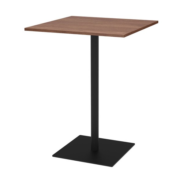 ※法人専用品※アール・エフ・ヤマカワ リスタ カフェテーブル ハイ 750&times;750 ウォルナット RFRCT-H7575DM 1台｜DIY FACTORY ONLINE SHOP