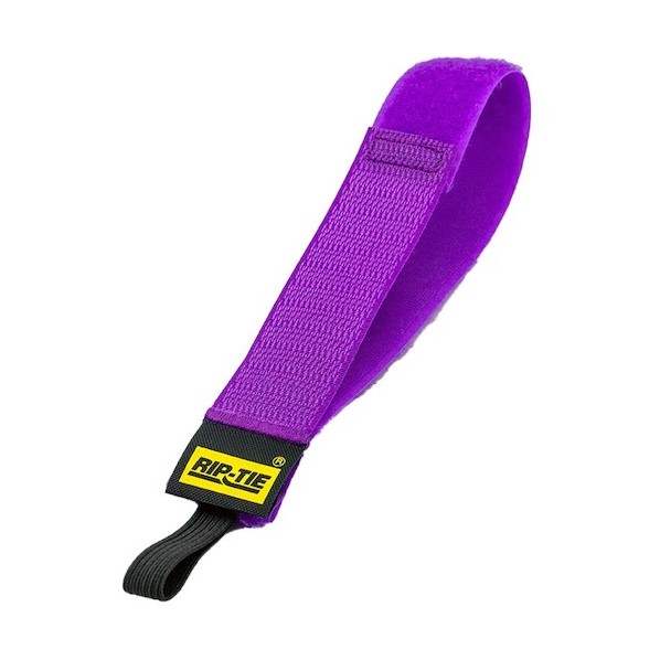 RIP-TIE ケーブルラップゴムひも 25．4mmX457．2mm 10本入 紫 紫 HE-18-010-V 10本