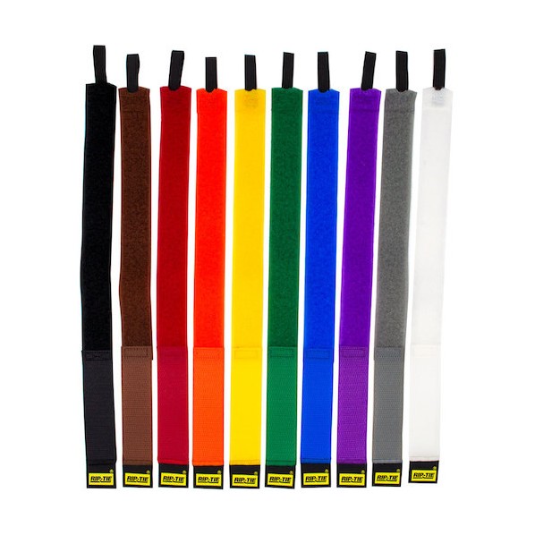 RIP-TIE ケーブルラップゴムひも 25．4mmX457．2mm 100本入 虹 虹 HE-18-100-RW 100本