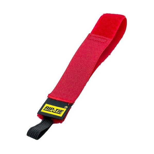 RIP-TIE ケーブルラップゴムひも 25．4mmX609．6mm 100本入 赤 赤 HE-24-100-RD 100本