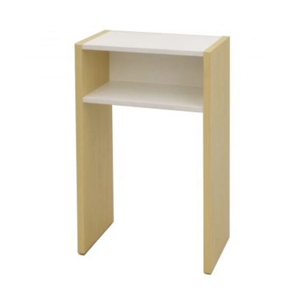 ※法人専用品※アール・エフ・ヤマカワ 木製テレフォンテーブル ナチュラル×ホワイト SHWA-002NW 1台|DIY FACTORY ONLINE SHOP