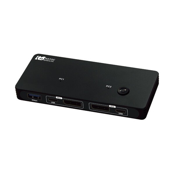 ラトックシステム 8K30Hz対応 DisplayPortパソコン切替器 RS-260DP-8K 1個