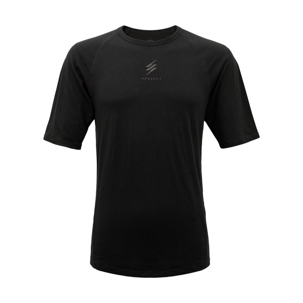 レナジー リカバリーウエア 半袖労働者の一団のど首 BLK XL XL 黒 RE-25151843 花・ガーデン・DIY-その他