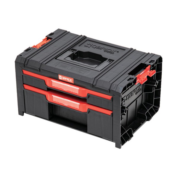 PATROL社 モバイルツールボックス QBRICK PRO 引き出しタイプ（2段） 4.5（上段）/9.5（下段）L ブラック SKRQPROD2B2CZAPG003 1個