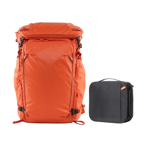 PGYTECH OnePro Flex Backpack 40L （サンセットオレンジ） ＋ 写真機 挟みいれる M大きさ P-CB-392