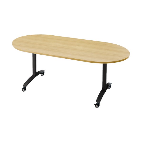 ※法人専用品※プラス 679474)ロンナ会議テーブル NN-1809TKO LW/BK NN-1809TKO LW/BK 0|DIY FACTORY ONLINE SHOP