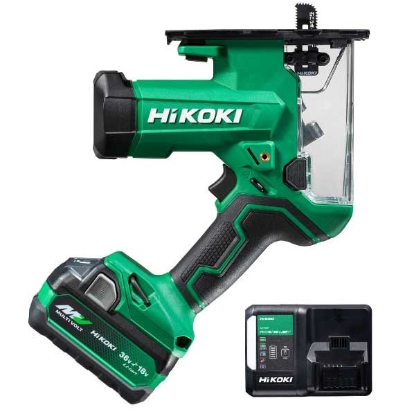HiKOKI(ハイコーキ) CK18DA(XPZ) 18V 充電式 ボードカッタ フルセット(電池・充電器付)【2604HK】 アグレッシブグリーン 1台|DIY FACTORY ONLINE SHOP