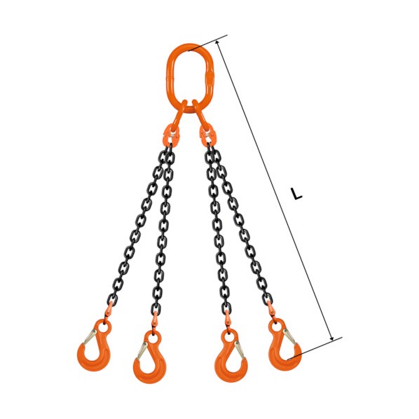 ※法人専用品※ スリングチェーン クォード(アイタイプ) QE1 10&times;2.5M 035ZPQE1102S5 1組｜DIY FACTORY ONLINE SHOP