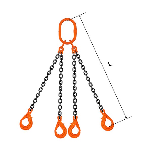 ※法人専用品※pewag社 スリングチェーン クォード(ピンタイプ) QP2M 10×4.5M 035ZPQP2M104S5 1組|DIY FACTORY ONLINE SHOP