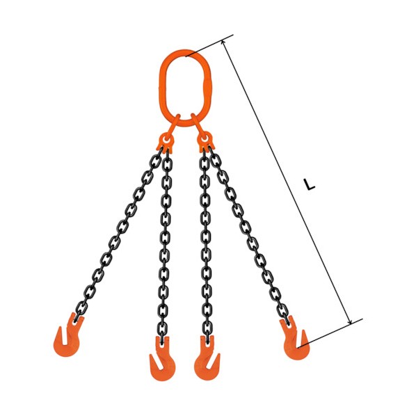 ※法人専用品※pewag社 スリングチェーン クォード(ピンタイプ) QP4M 6&times;1M 035ZPQP4M061 1組｜DIY FACTORY ONLINE SHOP