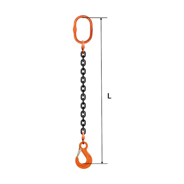 スリングチェーン シングル（アイタイプ） 大型お師匠さん繋がり SE1M 6×3．5M M8W13･HSW5-6 035ZPSE1M063S5 1組