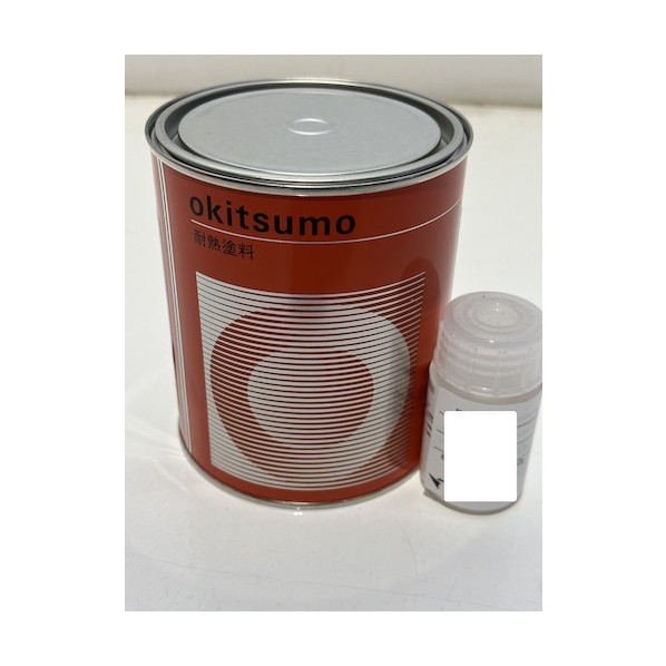 耐熱絵の具オキツモ No．320 半ツヤ 白 1Kg 白 NO.3201KG