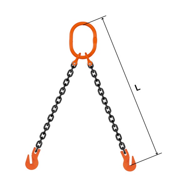※法人専用品※pewag社 スリングチェーン ダブル(ピンタイプ) WP4M 8&times;2．5M 035ZPWP4M082S5 1組｜DIY FACTORY ONLINE SHOP