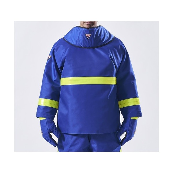 ステンレス内蔵防護具 サスケジャケット Lサイズ ネックガードAタイプ Lサイズ ブルー SUS-K-JACKET-L(A)